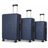 Kappa Set 3 Valigie Rigide in PC Policarbonato, set Trolley da Viaggio 55/65/75 cm con 4 Ruote Girevoli, Maniglie Telescopiche, Lucchetto a combinazione, Espansione 352F57W, Blu Navy