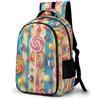 WECECE Zaino Scolastico Candy Motif Ragazzo Classe 6 Zainetto Colourful Ragazza Classe 7 Stile Porta del Frigorifero Cartella Scuola Media, Bookbag Uso Quotidiano Rientro Scuola