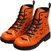 Ulalaza Stivali da Combattimento a Tema Halloween per Donna Stampa Grafica Spettrale Stivali corti Alla Caviglia con Suola Platform Spessa Stivali Corti Gotici