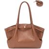 Makukke Borsa Shopper da Donna Grande in Ecopelle Scamosciata - Borsa a Tracolla e Hobo Bag 3 in 1 - Elegante Borsa Tote per l'università, l'ufficio e la Vita Quotidiana