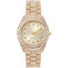 BLEKWETAAT Orologio unisex di lusso con diamanti, orologio analogico al quarzo con strass di cristallo, quadrante grande con numeri romani e calendario. Orologio da polso