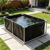 Ddasam Serbatoio Temporaneo per Pesci d'Acqua Salata - Tela in PVC con Telaio per Stoccaggio Acqua e Allevamento | Laghetto Pieghevole Fuori Terra Multiuso（1.5×1.5×0.6m）