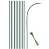 Smarbettiy Pali pieghevoli per orchidee e piante alte, pali di supporto da giardino flessibili in PVC, staffe per piante verdi per aiutanti per arrampicata interna ed esterna, confezione da 50 (30,5 cm)