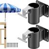 BeneLabel Supporto per ombrellone, ringhiera da balcone, morsetto per tubo | asta da 3-5 cm, stendibiancheria per ombrellone sospeso, morsetto per tubi, 7 cm, salva spazio