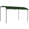 Fisinber Gazebo da giardino 4 x 3 x 2,55 m, verde, robusto gazebo da giardino in alluminio con tetto in poliestere 180 g/m², robusta tenda da giardino per eventi, barbecue e feste all'aperto