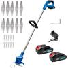 JUTOSGSKW Tagliaerba a batteria con lama circolare e lama in metallo per tagliare perfettamente le erbacce, adatto per giardino, tosaerba all'aperto