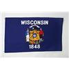 AZ FLAG Bandiera Wisconsin 150x90 cm Poliestere Leggero 2 Occhielli | Uso interno bandiera decorativa dello stato americano del Wisconsin doppie cuciture e bordi rinforzati