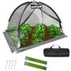Kapler Rete per laghetto, 1,5 x 2,7 m, copertura per stagni esterni, resistente, tenda protettiva per pesci ombreggianti, foglie, rete da giardino, cupola con cerniera e paletti, copertura per