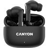 Canyon True Wireless Stereo OnGo 9, Cuffie Bluetooth 5.4, Auricolari In-Ear con Controllo Touch, Ricarica Rapida USB-C, Tempo di Riproduzione, 6 Ore di Riproduzione, Nero