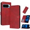 PanXCase Cover Libro per Google Pixel 11/11 Pro | Custodia Wallet in Pelle PU, Funzione Supporto, 3 Scomparti Portacarte, Chiusura Magnetica, Case Antiurto, Red