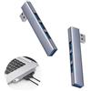 GERUI Hub USB 3.0 a 4 porte con più (sinistra + destra), adattatore multiporta portatile, adattatore USB multiplo per laptop, MacBook, PC desktop, unità flash, ecc