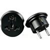 KOOVIVA Adattatore da Viaggio, Spina UE, Adattatore universale da Mondo a Europeo tipo F/C International Converter, Multipresa a 2 poli per Spagna, Francia, Italia, Germania, Portogallo, Danimarca