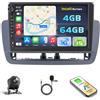 Hikity Autoradio Android 15 9 per Seat Ibiza 2012-2015 CarPlay | 4+64G. Compatibile Ibiza Typ 6J. Schermo Incell. Wireless CarPlay, Android Auto, GPS, WiFi, FM/RDS, Retrocamera, MIC