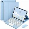 QYiiD Custodia Tastiera per Galaxy Tab A11/A9 8.7 Pollici (2026/2024), Trackpad Multi-Touch, Italiano QWERTY Tastiera Blutooth Rimovibile con Mouse Blutooth 2,4G, Blu