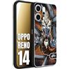 CUSTOMIZZA - Custodia cover nera morbida in tpu compatibile per Oppo Reno 14 drago giapponese tattoo japan dragon