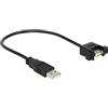 DeLOCK 85462 0.25m USB A USB A Maschio Femmina Nero cavo USB