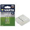Online-Sale-Shop Varta - 2 batterie AAA, 550 mAh, ricaricabili, senza effetto memoria, per telefoni cordless, Siemens Gigaset S100 S150; SX100 SX150 S1 S440 + chip per carrello della spesa OSS