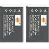 QIAO JIN LIN DSTE CNP-20 - 2 batterie ricaricabili agli ioni di litio, compatibili con fotocamere Casio Exilim EX-M1, EX-M2, EX-M20, EX-S880, Exilim Zoom EX-Z60, EX-Z65, EX-Z60BK come Casio NP-20DBA, confezione da