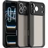 ESHUYI Cover Opaca per iPhone 18 Pro Max | Custodia Cellulare Antiurto Sottile Posteriore Glassata Traslucida, Bordo in TPU Morbido, Anti-Impronte, Nero
