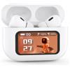 Generico BDIT Accessori Auricolari Bluetooth Wireless TWS con Custodia Touchscreen a Colori, Cuffie In-Ear con Controllo Touch, Indicatore Batteria, Musica, Chiamate, Lavoro e Sport, Bianco