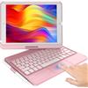 KBCASE Custodia con tastiera touchpad per iPad 9a/8a/7a generazione, oro rosa