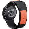NotoCity Cinturino per Samsung Galaxy Watch 7/6/5/4/FE 40mm 44mm/5 Pro 45mm/4 Classic 42mm 46mm/6 Classic 43mm 47mm, 20mm Cinturino per Garmin Vivoactive 3/5, Venu 2 plus, Forerunner 245 Nylon(Nero/Arancione)