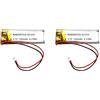 RAEWSTCO 2 batterie LiPo da 3,7 V 100 mAh 401230, batteria ricaricabile ai polimeri di litio con spina JST opzionale da 1,25 pin/2,0 pin (1,25 pin)