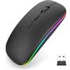 NHQZ Mouse Bluetooth Wireless Compatibile con Laptop/Macbook/iPad/iPhone (iOS 13.1.2 e successiva) Mini Mouse Ricaricabile 3DPI Regolabile Bluetooth4.0(e)