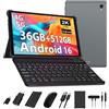 DOFACESH 2K Android 16 Tablet 10.68 Pollici, 36GB RAM+512GB ROM (2TB TF), 4G LTE+5G WiFi, Octa-Core, 2000 * 1200FHD, 8000mAh, 13MP+8MP, GPS, Tablet in offerta con tastiera ect (Grigio)