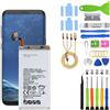 H&LYCYJ Batteria per Samsung S8 EB-BG950ABE | 3000mAh Portare kit di strumenti，Sostituire la batteria，Polimero al litio，per modelli:G950FD G950W G950S G950K G950L G9500