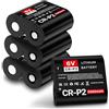 FLSTOR 4 batterie al litio CR-P2, 6 V, 2000 mAh, non ricaricabili | Compatibile con fotocamere, flash, luci di emergenza, batteria fotografica per 223A, DL223A, EL223AP, 2CR-P2