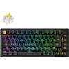 Keychron J2 Tastiera Meccanica Senza Fili 2.4GHz Bluetooth QMK 75% Layout RGB con Manopola, Interruttore Banana Hot-Swap Compatibile con Mac Windows Linux per Gaming Office - Nero