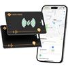 NOVOO Tracker ricaricabile, confezione da 2 pezzi, Air Tag Card Slim compatibile con Apple Find My (solo iOS), Bluetooth SmartTag Item Finder, IP68, impermeabile, sottile finder per borsa da viaggio