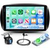 Hodozzy 4G+128G Android Autoradio per Mercedes Benz Smart 453 Fortwo 2014-2020 con Carplay Wireless Android Auto, 9 Pollici InCell Touchscreen 2 Din Radio GPS Bluetooth DSP WiFi, FM RDS, Telecamera