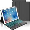 FOGARI Custodia con tastiera trackpad per iPad Pro 12.9 2017/2015 | Tastiera retroilluminata Bluetooth staccabile con custodia per iPad Pro 12.9 2a generazione, nero