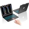 KBCASE Custodia per tastiera per iPad Pro 13 con tastiera staccabile custodia per iPad Pro 13 con portamatite, multi-angolo, layout UK, nero