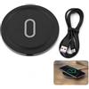Hilacini Caricabatterie senza fili da 15 W, caricatore a induzione Qi, stazione di ricarica a induzione rapida con cavo USB C, compatibile con iPhone Galaxy, ricarica wireless con LED e protezione di sicurezza