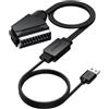 AUTOUTLET Scheda Acquisizione Video USB 2.0 SCART a USB 1080P 30Hz | Convertitore VHS Digitale,Video Grabber per SCART a USB,Cavo Integrato 130 cm,per Lettore DVD/VCR/VHS