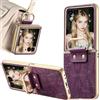 Ysnzaq Cover con disegno floreale per Razr 70 Ultra /60 Ultra-HY Viola | Pelle PU Flip Case, Supporto ad Anello, cover per donna, Custodia Sottile Antiurto per Motorola Razr 70 Ultra /60 Ultra.