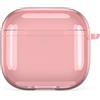 Cymwer Custodia protettiva trasparente for Apple for AirPods 4 2024 Custodia di ricarica Custodia for auricolari wireless in TPU con moschettone Custodia trasparente
