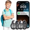 lulaven Localizzatore GPS per bambini, confezione da 4 con sblocco magnetico, etichetta nascosta anti-rimozione, alternativa AirTag, funziona con Apple Find My (solo iOS), senza canone mensile
