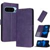 PanXCase Cover Libro per Google Pixel 11/11 Pro | Custodia Wallet in Pelle PU, Funzione Supporto, 3 Scomparti Portacarte, Chiusura Magnetica, Case Antiurto, Purple