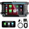 FLUXEONS 7 Autoradio per VW Passat Tiguan Touran Scirocco Eos Beetle | CarPlay Wireless & Android Auto, DAB+, Doppio DIN Android 15, 4+64 GB, WiFi, Bluetooth 5.4, FM, GPS, Telecamera Posteriore