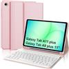 Tiiomioon Cover per Samsung Galaxy Tab A11 Plus/A11+ 2025/A9+ 11 Pollici con Tastiera | Magnetico Staccabile Keyboard, Italiano QWERTY, Custodia Tastiera Senza Fili Bluetooth con Portapenna, Rosa