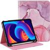 HGWALP Custodia protettiva per iPad (A16) 11a generazione 11 (2025) e iPad 10a gen 10.9 pollici 2022, copertura multi-angolo del supporto di visualizzazione con supporto penna e tasca,Marmo rosa