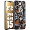 CUSTOMIZZA - Custodia cover nera morbida in tpu compatibile per Oppo Reno 15 - Reno 15Cdrago giapponese tattoo japan dragon