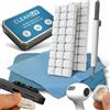 CLEANUX Set di pulizia per cellulare, con 60 porzioni di impasto per la pulizia, strumento multifunzione e panno in microfibra, presa di ricarica per AirPods, USB-C e altoparlante