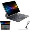 TECHGEAR Custodia con tastiera per Samsung Galaxy Tab S11 S9 S8 S7 11 pollici - Custodia con tastiera per tablet con trackpad, supporto magnetico fluttuante, retroilluminato, Bluetooth QWERTY UK (X730