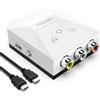 MOSWAG Convertitore da RCA a HDMI con interruttore 4:3/16:9 | Adattatore video composito AV 1080P con cavo USB, supporta PAL/NTSC