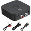 Ouitble Bluetooths 5.0 Adattatore Audios da 3,5mm Ricevitore per Sistemi Stereo AUX Adattatore Audios Ricevitore per TV Amplificatore Altoparlante Auto Stereo Casa